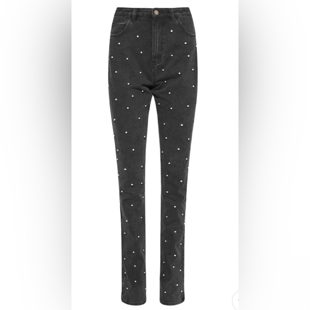 Long Tall Sally Black Studded Jeans size 14 extra tall